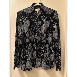 Jeanne Alexander Sparkle Zip Up Jacket Size L